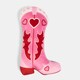 image 1 of OHS Cowboy Boot Shaped Cushion Soft Plush Decorative Pillow | Pink