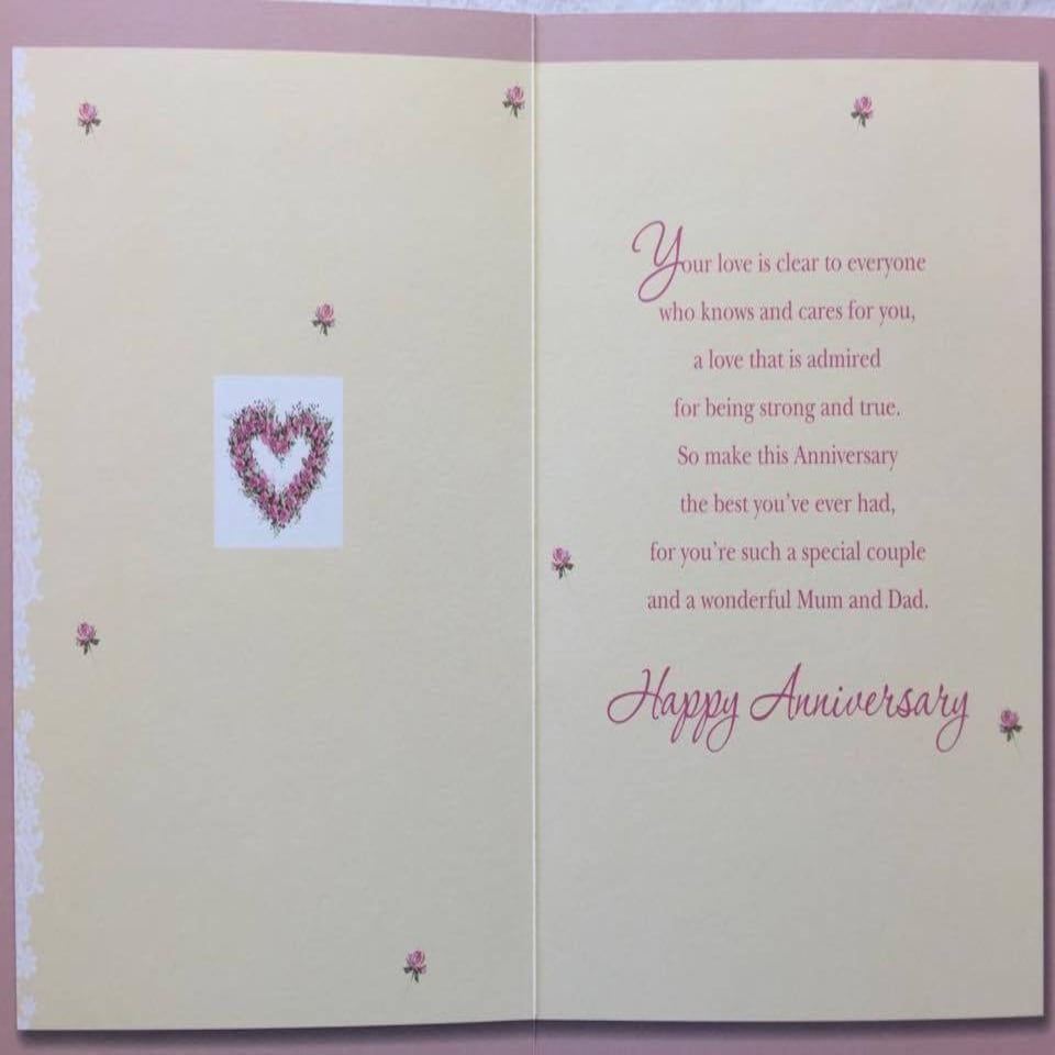 image 1 of Anniversary Wishes Mum & Dad Greetings Card