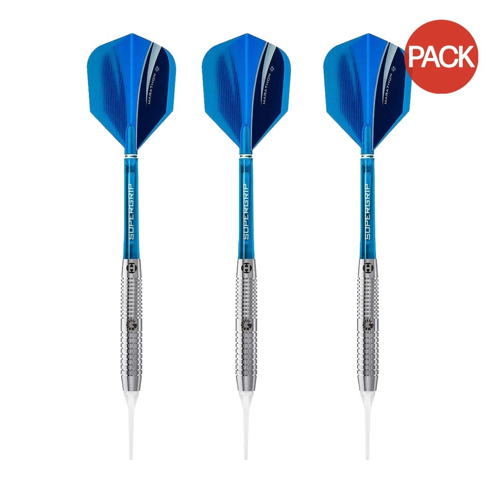 Harrows Genesis Tungsten Darts (Pack Of 3) - Silver/Blue - 26g