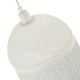 image 3 of Traditional Opal White Domed Glass Pendant Shade with Long Tassels