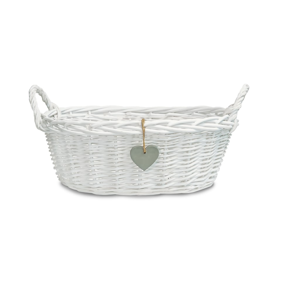 image 1 of Wickerfield Rectangular Wicker Gift Hamper Basket with Handles
