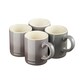 image 3 of Cooks Professional 4 Piece Espresso Cup Set | Durable Stoneware Mini Mug | 100ml | Grey | Grey