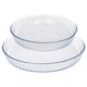 image 1 of Argon Tableware 2pc Optical Round Glass Oven Dish Set - 2 Sizes
