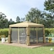 image 2 of Outsunny 3 x 3(m) Patio Gazebo Garden Shelter w/ Mosquito Netting, Light Grey