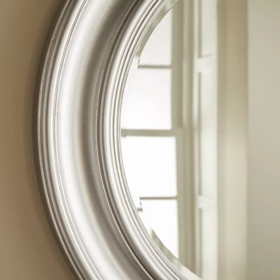 image 1 of Hamilton Round Wall Mirror Silver | H 66cm x L 66cm X W 3cm
