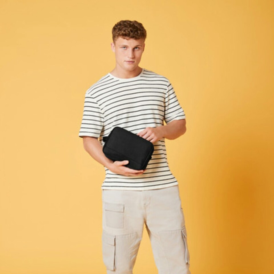 image 1 of Bagbase Essentials Recycled Toiletry Bag - Black - One Size