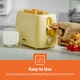 image 5 of GEEPAS 2 Slice Bread Toaster with 6 Level Browning Control - 650W,Beige