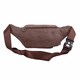 image 2 of Lorenz Two Tone PU Leather Money Coin Adjustable Waist Bum Bag | Brown | Dark Brown