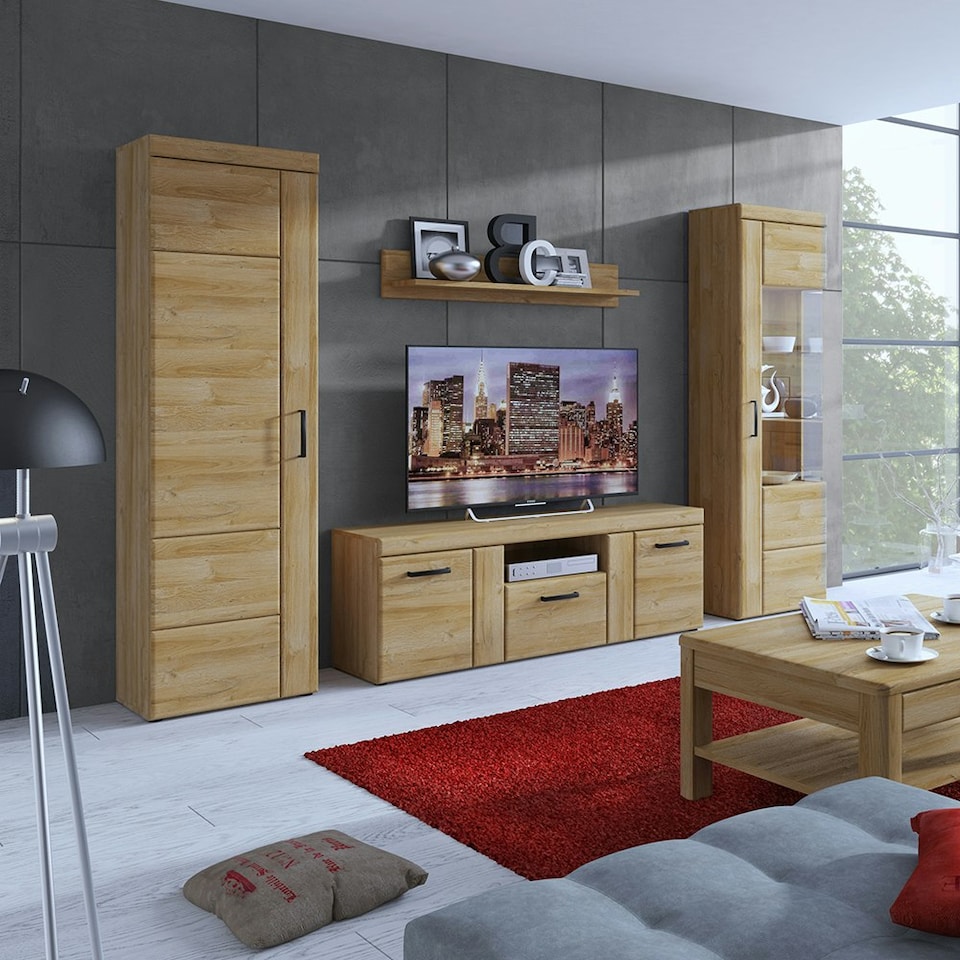 image 1 of Cortina Tall Cupboard (LH) in Grandson Oak