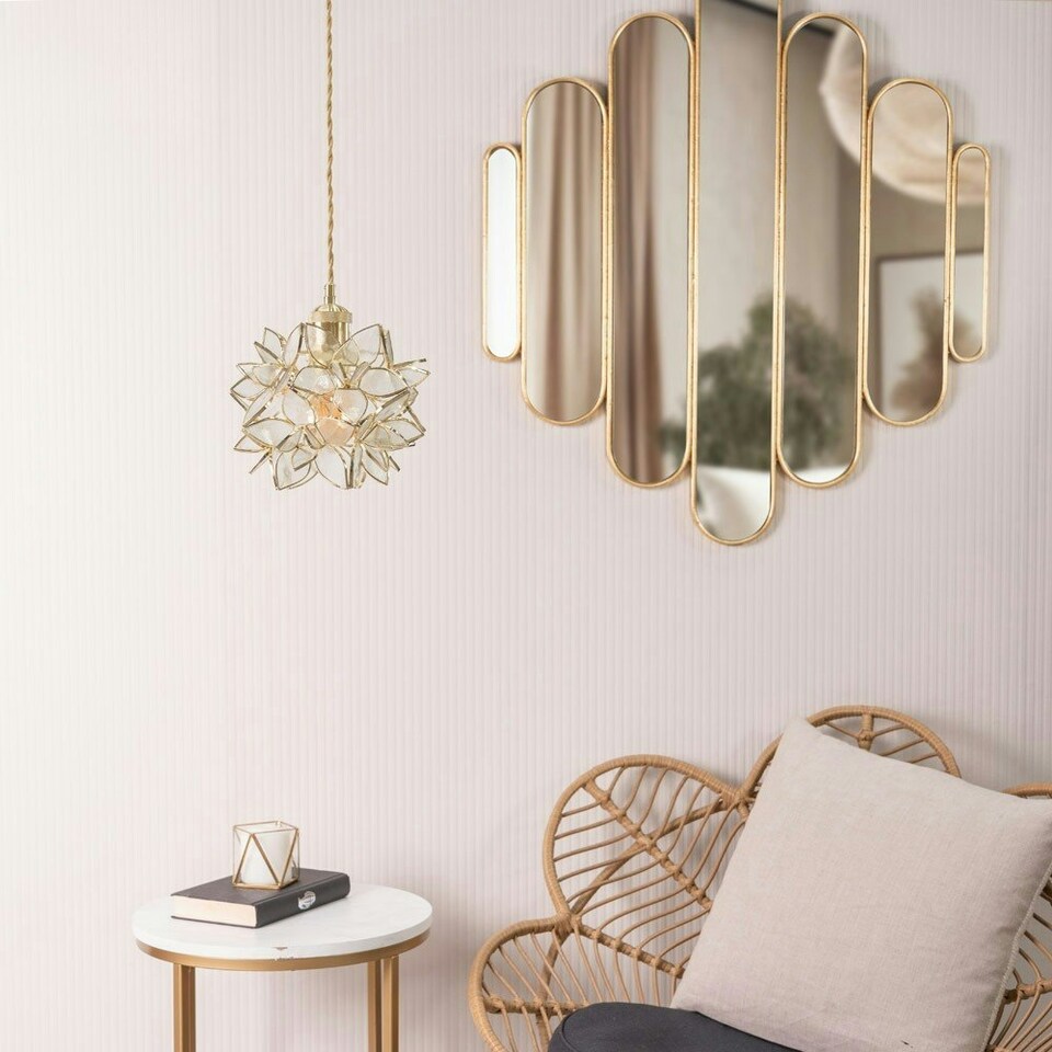 image 1 of ValueLights Reine Glass Flower Ceiling Light Shade / Table Lampshade - Clear