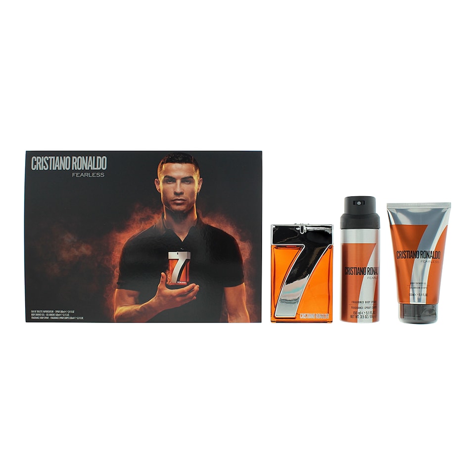 image 1 of Cristiano Ronaldo Cr7 Fearless Eau de Toilette 100ml, Shower Gel + Body Spray