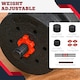image 5 of HOMCOM 25kg Adjustable 2 IN 1 Barbell Dumbbells Weight Set for Body Fitness