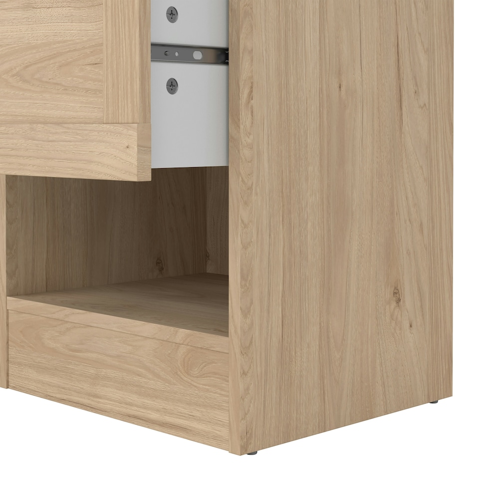image 1 of Brande Nightstand with1 Frame Drawer in Jackson Hickory Brown