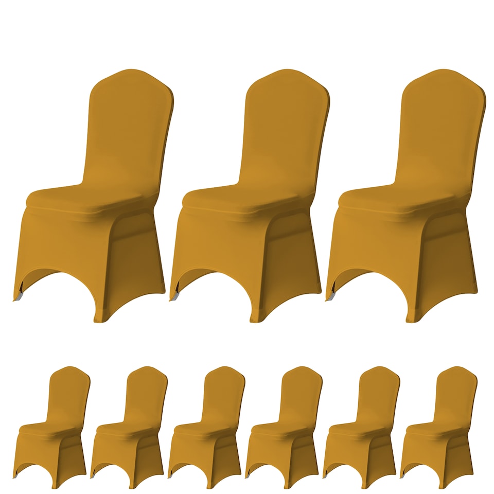 image 1 of Chair Cover Spandex Polyester Stretch Fabric Dining Slipcovers - 10pcs