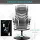 image 3 of Vinsetto Racing Video Game Chair PVC Leather Computer Gaming Chair Grey