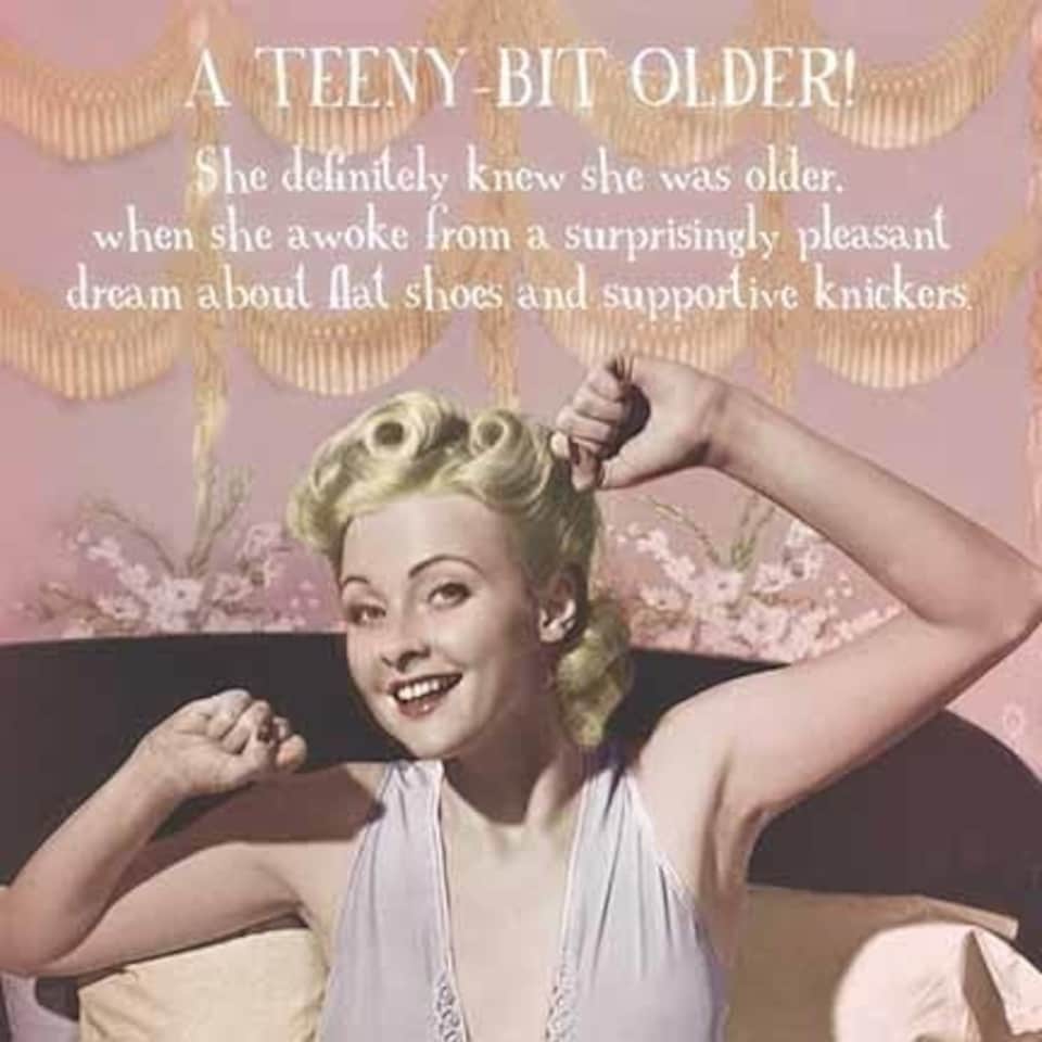 Gossip Girl Birthday Card for Her, "A Teeny-Bit  Older" Female Birthday Card, Funny Birthday Card for her