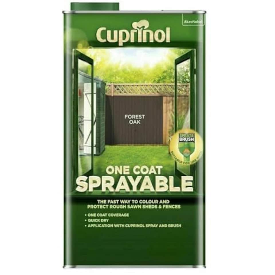 image 1 of Cuprinol One Coat Sprayable Fence Treatment 5L - Forest Green