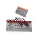 image 3 of Stationery Filled Red Zip 13x5" Pencil Case with Colouring Pencils