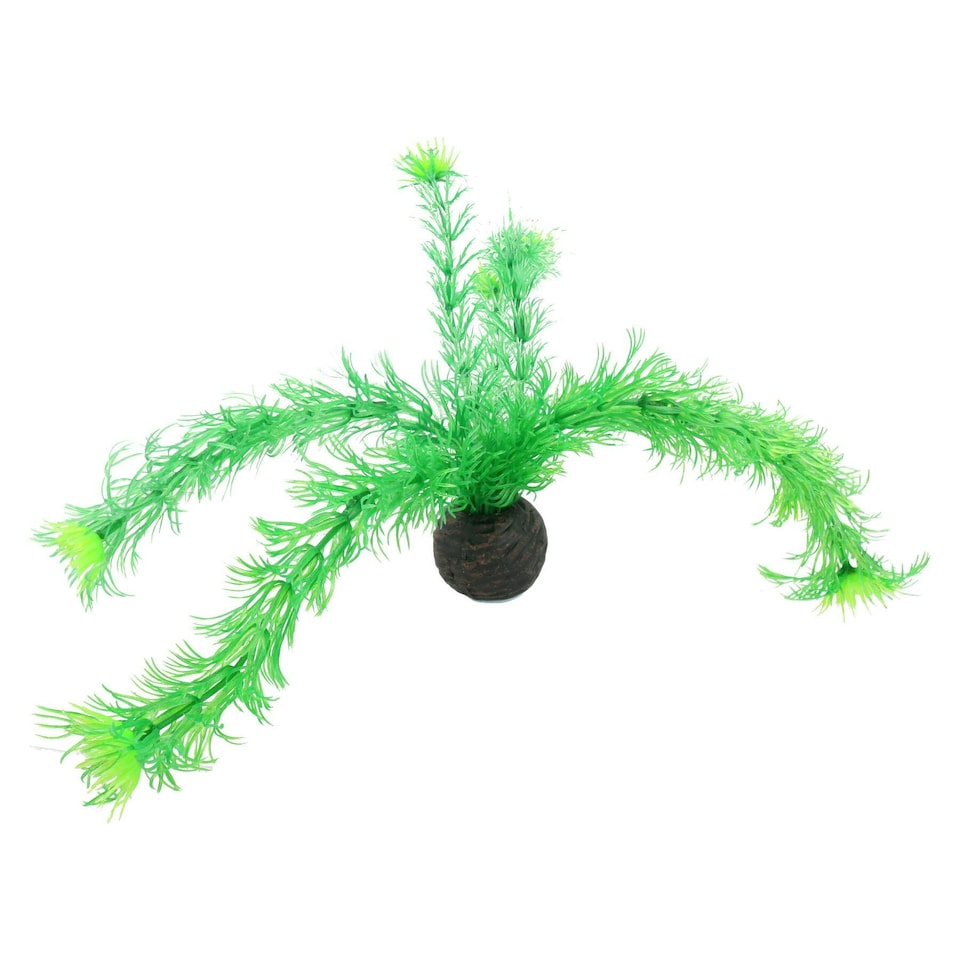 image 1 of Aquatic Aquarium Fish Tank Self Sinking Medium Silk Plant H-20cm (No4) 2PK