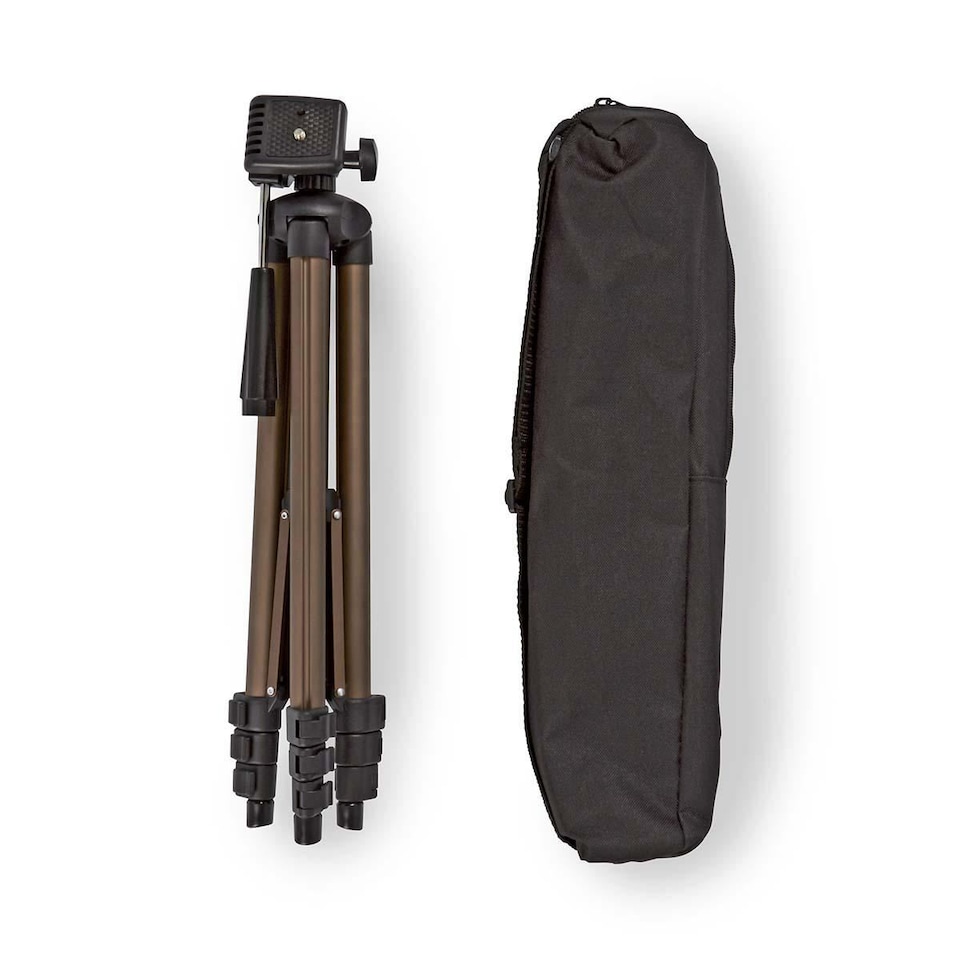 image 1 of Nedis 50" Tripod for DSLR Camera, Adjustable 40.5cm - 128cm Height, Lightweight Aluminium with Pan Head for 360 Degree Panoramic Shooting, Max. 2Kg, with Travel Bag