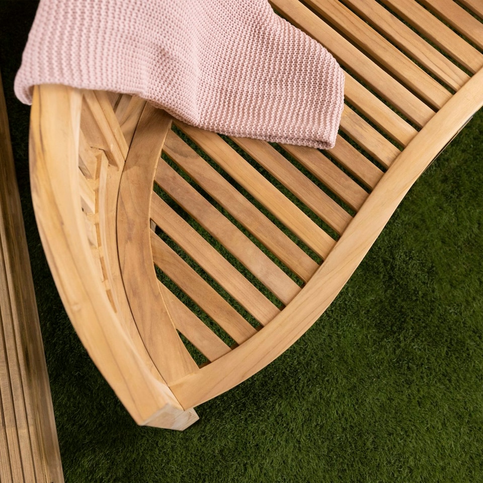 image 1 of Charles Bentley Solid Wooden Teak Garden Outdoor San Diego Bench 5.2Ft 3 Seater