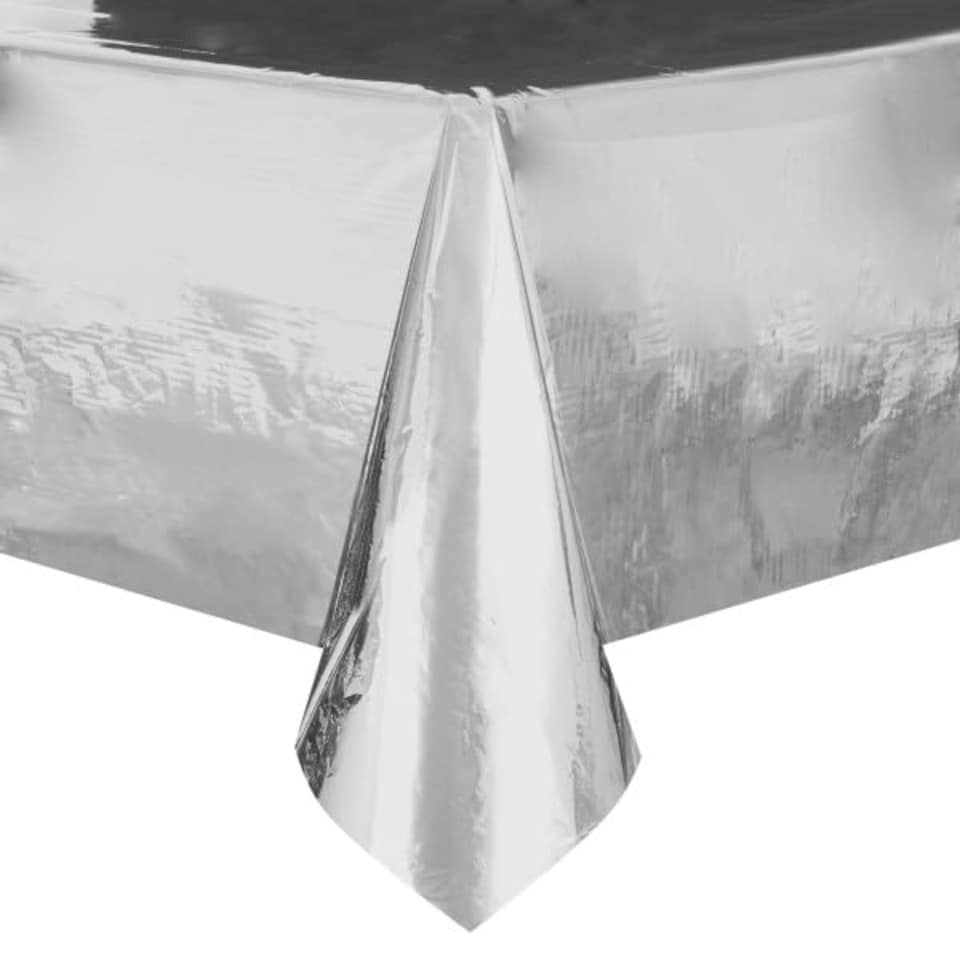 image 1 of Silver Foil Tablecover 274cm x 137cm