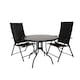 image 9 of Outdoor 2 Person Round Glass Top Garden Patio Dining Table Chairs Set
