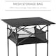 image 4 of Outsunny 70cm Aluminum Roll Top Table w Mesh Bag Camping Outdoor Dining Foldable w Steel Frame Picnic Lightweight Hiking Furniture Desk, Black