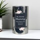 image 1 of Personalised Floral Smoked Glass LED Candle White