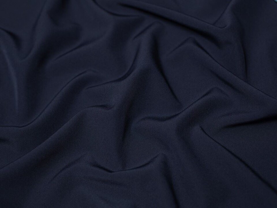 Minerva Core Range Navy Barbi Four Way Stretch Suiting Fabric for Dressmaking, 150cm / 59" Wide - per metre