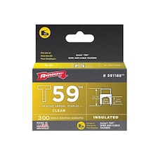 Arrow T59 Insulated Staples - Clear - 6 x 8mm