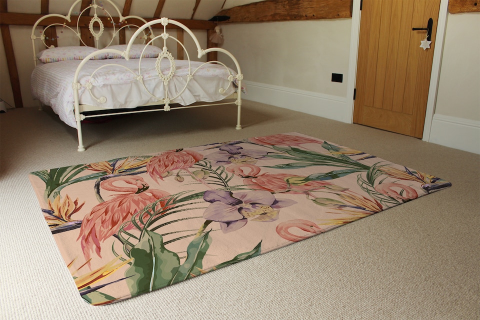 image 1 of Tropical Flamingo Rug | Multi