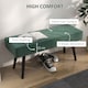 image 4 of HOMCOM End of Bed Bench with X-Shape Design and Steel Legs, Upholstered Hallway Bench for Bedroom, Green