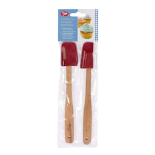 Tala Silicone Headed Spatulas (Set of 2) - Red/Beige - 20 x 9 x 1cm
