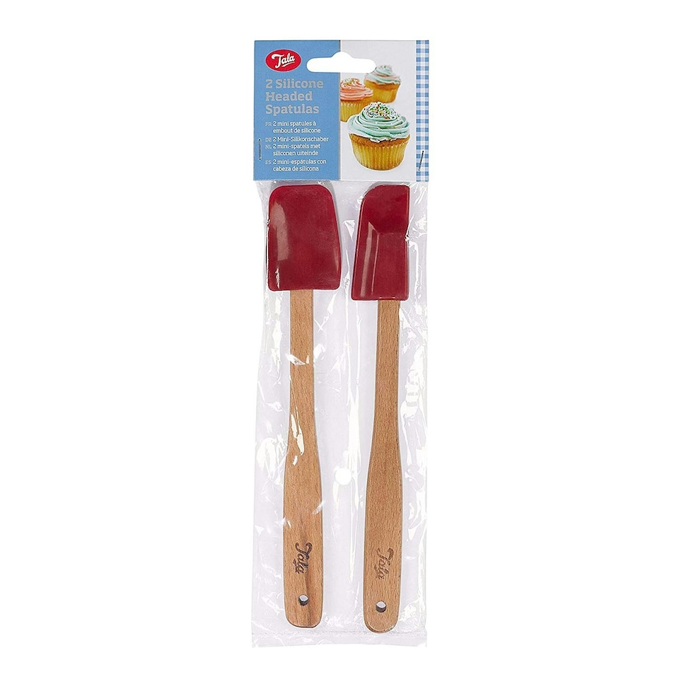 image 1 of Tala Silicone Headed Spatulas (Set of 2) - Red/Beige - 20 x 9 x 1cm