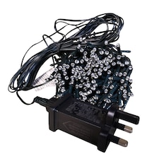 380 LED 23m Christmas Outdoor 8 Function Timer Lights in Warm White