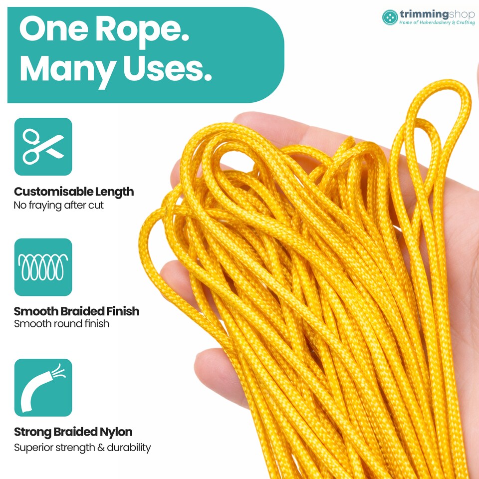 image 1 of Nylon Cord for Jewellery Making, Strong Braided Nylon Thread - 1.2mm x 10m