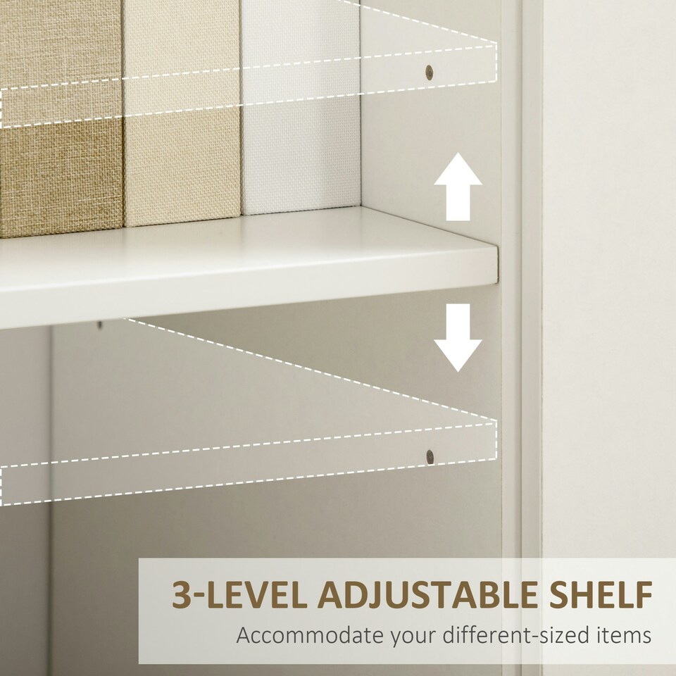 image 1 of HOMCOM Free Standing Sideboard Storage Cabinet, Accent Cupboard with Drawer