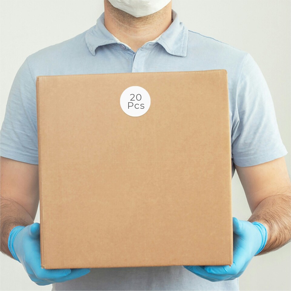 image 1 of Pack of 72 White 29mm Round Labels - Send 2 Packs
