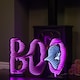 image 2 of 60cm Light up Halloween BOO Infinity Decoration with Pink and White LEDs