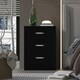 image 2 of FWStyle Tunis 3 Drawer Bedside Chest Matt Black