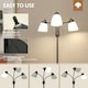 image 5 of HOMCOM Tree Floor Lamp with 3 Adjustable Light, Industrial Standing Lamp, Black