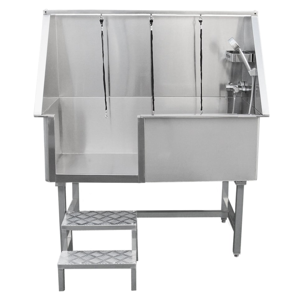 image 1 of Dog Grooming Bath Steel Pet Wash Station 600mm