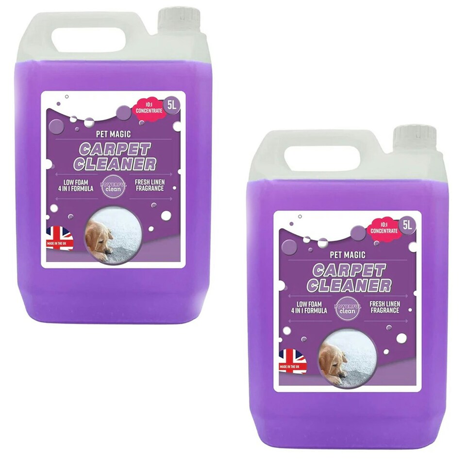 image 1 of 1 x Dog Stain & Odour Remover 5 Litre Pet Carpet Cleaning Shampoo With a Fresh Linen Fragrance