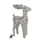 image 1 of 53cm Battery Operated White Rattan Woven Christmas Reindeer with White LEDs