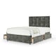 image 1 of Majestic 1000 Pocket Sprung Charcoal Chenille 4 Drawer Divan Set And Pearl Headboard Double
