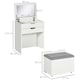image 3 of HOMCOM Dressing Table with Mirror and Stool, Vanity Table with Storage
