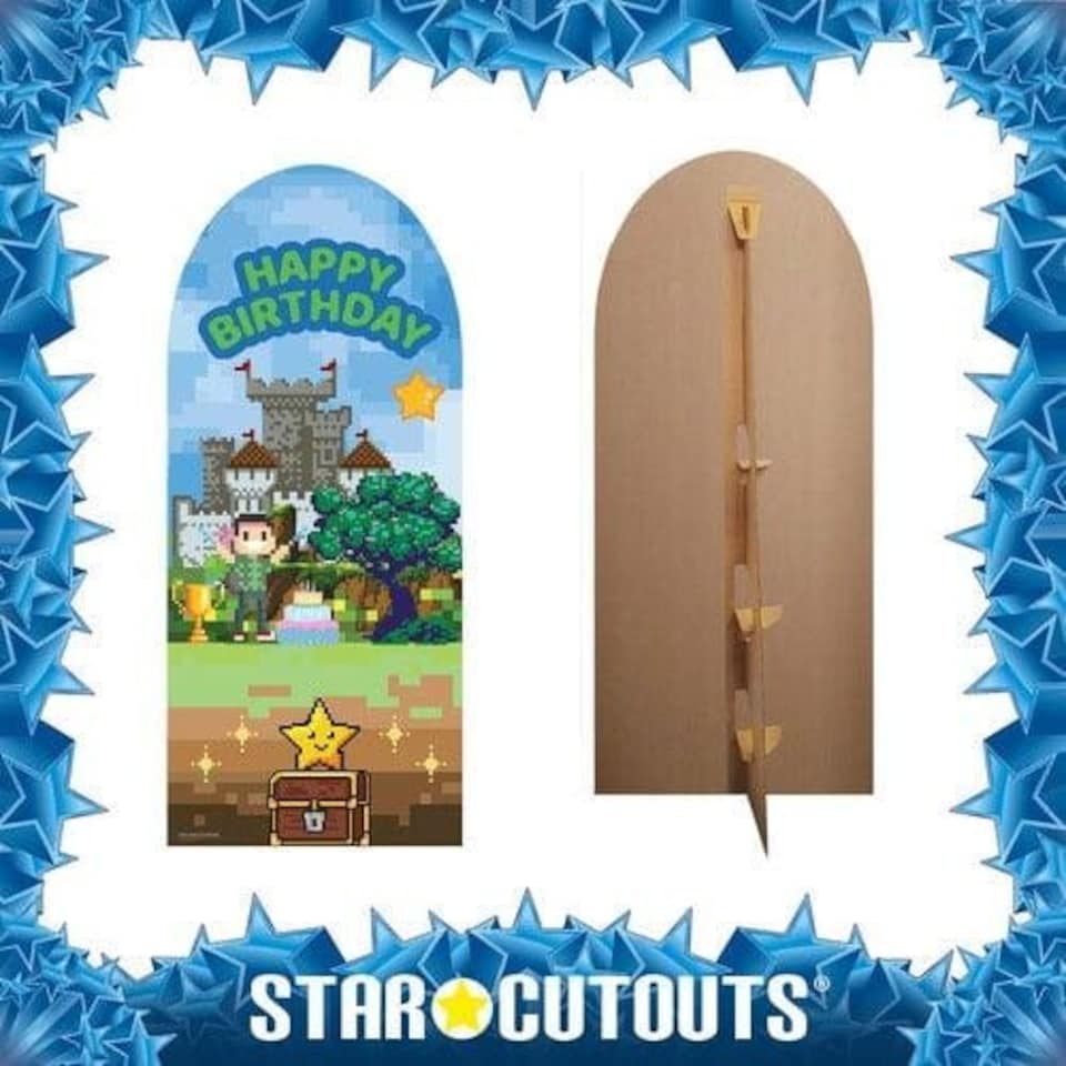 image 1 of Gaming Single Backdrop Cardboard Cutout 185cm