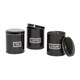 image 1 of Harbour Housewares 3pc Round Metal Tea Coffee Sugar Canister Set - Black
