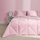 image 1 of OHS Coverless Quilted Geometric Embossed Soft Plush Cosy 7.5 Tog Washable Duvet Cover and Pillowcase Bedding Set Pink | Blush Pink | Double